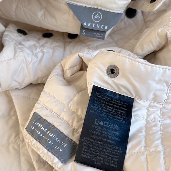 AETHER l Bardo Pullover Cream Quilt Water Resistant Lightweight Hiking Ski S - Picture 4 of 12